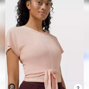 lululemon athletica Blush Tie Front Tee